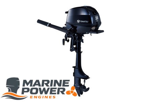 Tohatsu-3.5hp-portable-outboard-tiller__24669.1675724098.jpg Tohatsu 3.5hp Outboard | Tiller, Manual Start, 15" Short | MFS3.5CS - Image 1