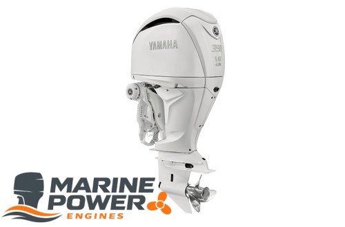 Yamaha-350hp-Outboard-White-Profile-View__07547.1709837352.jpg Yamaha 350hp White DEC Outboard | Digital Electronic Controls, 25" Shaft | F350XSA2 - Image 1