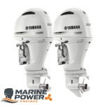 Twin Yamaha 200hp White Outboards | Remote Mechanical, 25" Shaft | F200XC2 & LF200XC2 | Special Edition